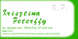 krisztina peterffy business card